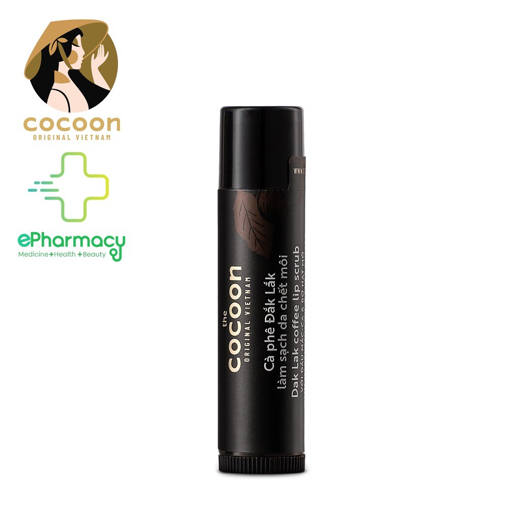 Tẩy Tế Bào Chết Môi COCOON Cà Phê Đắk Lắk chống thâm môi - COCOON Dak Lak Coffee Lip Scrub 5G