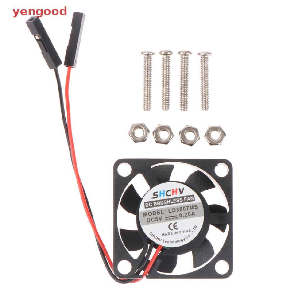 1 Bộ Quạt Làm Mát Không Chổi Than 3.3V 5V DC Yên Tĩnh Kèm Ốc Vít