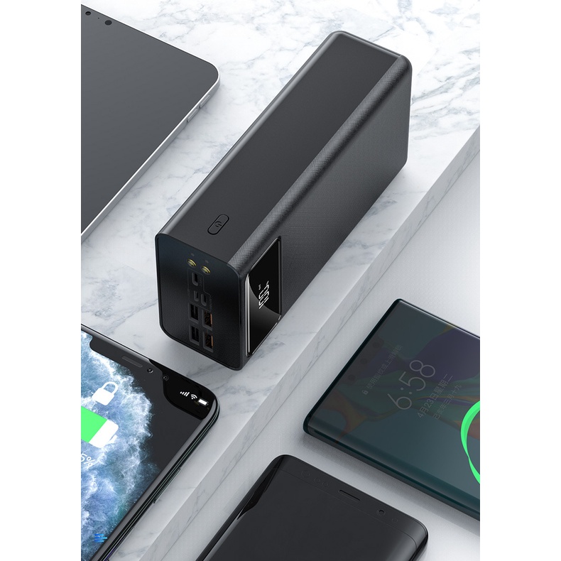 GiGiBomstore Sạc dự phòng50000mah  dung lượng lớn tiện lợi sự dụng , 4 cổng sạc đầu vào, 3 cổng sạc đầu ra Màn hình LED