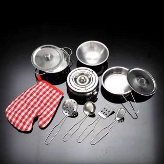 Bộ đồ chơi nấu ăn bằng Inox Mini cho bé