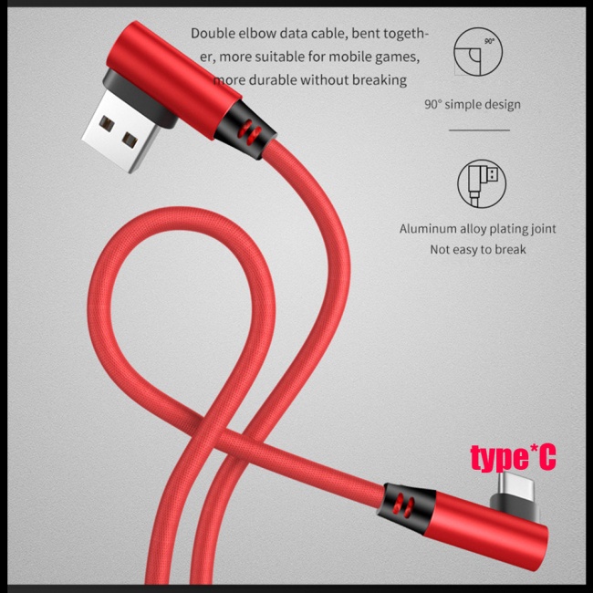 Dây Cáp Sạc Dữ Liệu Micro Usb Type-c 90 Độ Chuyên Dụng Cho Laptop / Điện Thoại