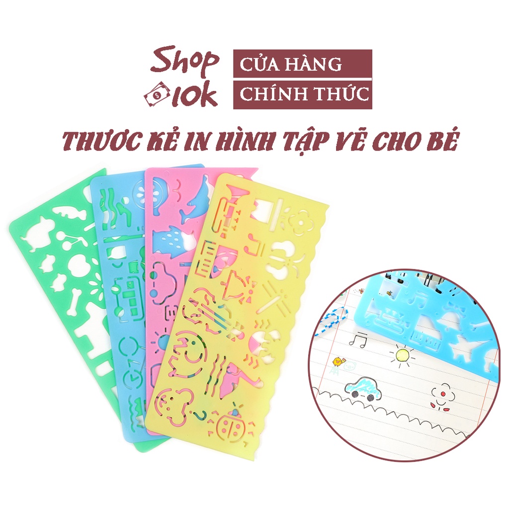 Thước kẻ in hình ngỗ nghĩnh, Thước tập vẽ cho bé