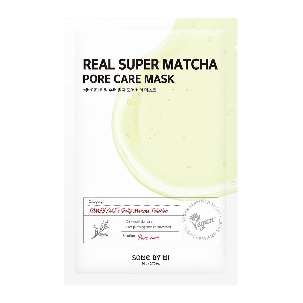 Mặt Nạ Giấy Some By Mi Chiết Xuất Trà Xanh Real Super Matcha Pore Care Mask 20g