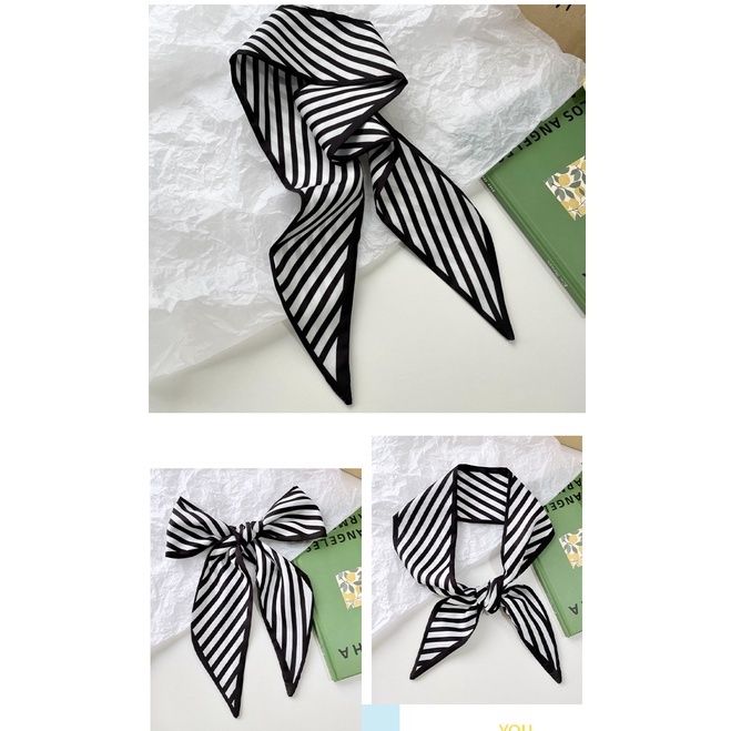 Khăn turban dài, khăn buộc tóc tone màu đen