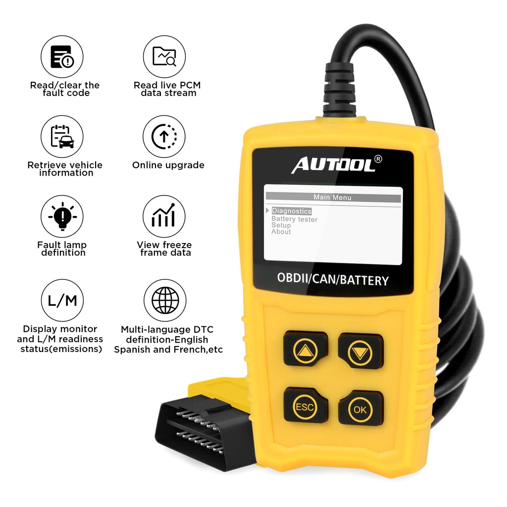 Thiết Bị Quét Kiểm Tra Lỗi Xe Hơi AUTOOL CS330 OBD2