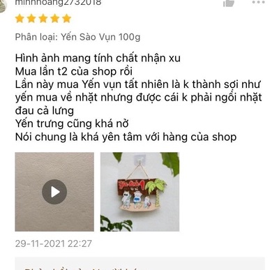 Yến Sào Thô Nguyên Tổ Khánh Hòa 10g Tổ Yến Thô Nguyên Chất Ít Lông Loại 1 Tổ Yến Khánh Hòa