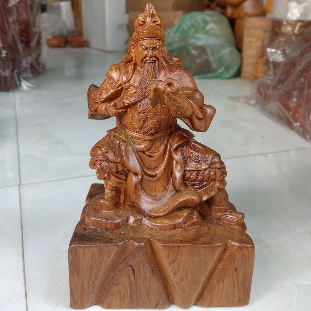 Tượng Quan Công Đọc Sách Cao 20 cm