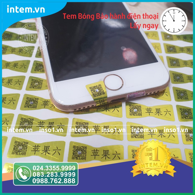 TEM BÓNG BẢO HÀNH ĐIỆN THOẠI