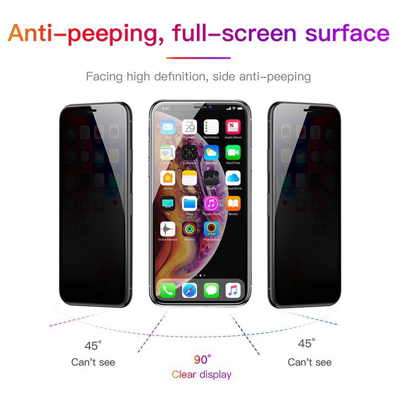 Kính Cường Lực Chống Nhìn Trộm Chất Lượng Cao Cho Iphone 11 Pro X Xs Max Xr 6 6s 6plus 6splus 7 8 7plus 8plus
