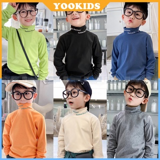 Áo giữ nhiệt cho bé YOOKIDS cổ cao chất len tăm mềm mịn co giãn tốt, áo thun dài tay cho bé 1 2 3 4 5 tuổi