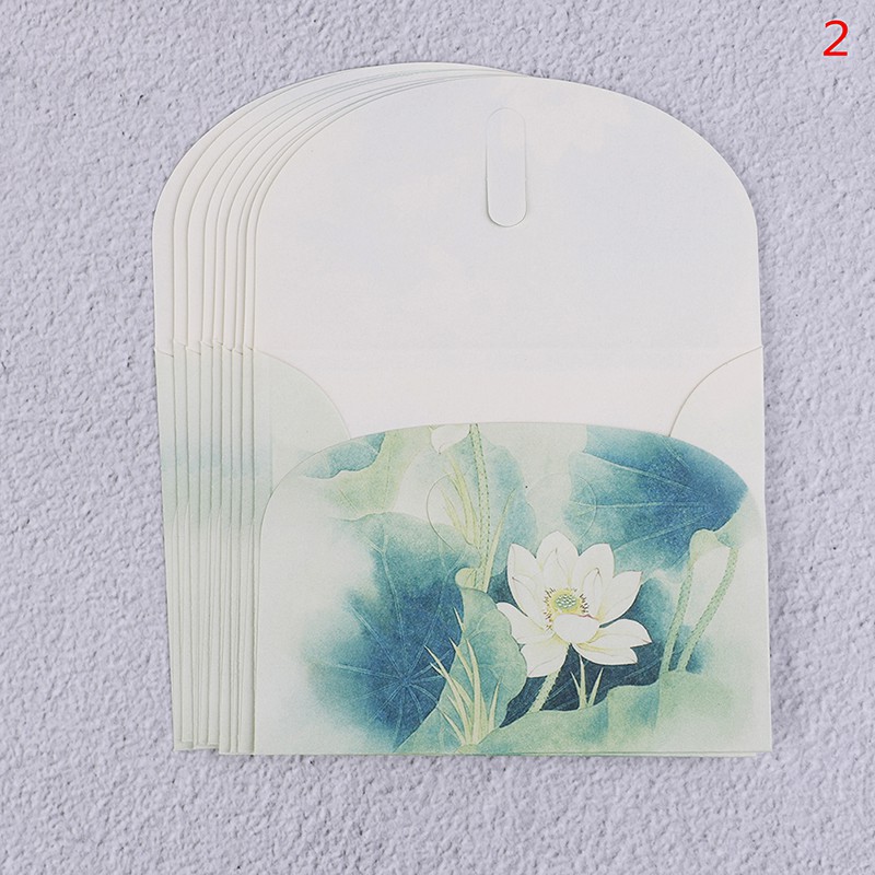 Set 10 Phong Bì Mini Bằng Giấy Phong Cách Cổ Điển Cho Văn Phòng / Nhà Ở