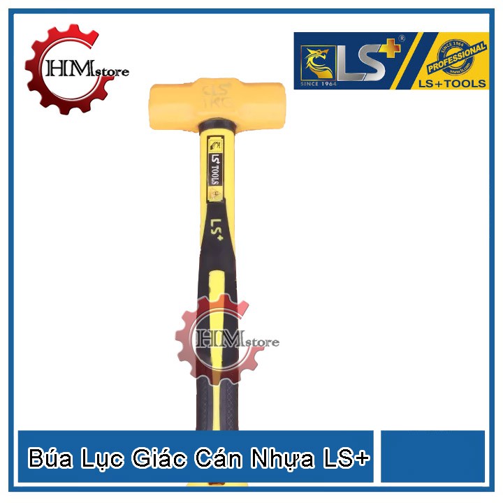 [Chính hãng] Búa Tạ Lục Giác LS+ Búa tạ 5kg - Búa tạ cán bọc nhựa Ls+