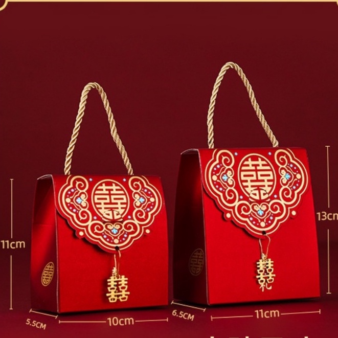 Hộp Đựng Quà Cưới Kích Thước Nhỏ Thiết Kế Mạ Vàng Phong Cách Trung Hoa Có Thể Chọn Lựa Và Làm Quà Cưới