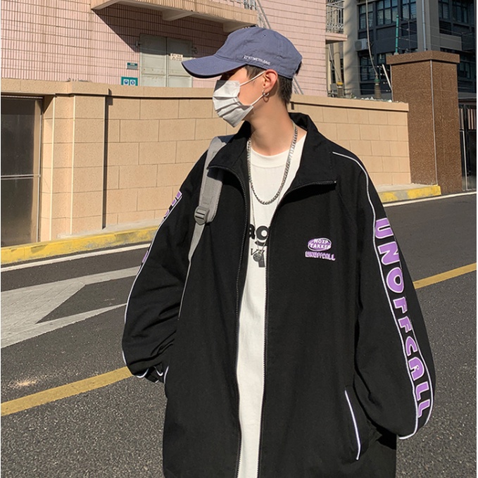 Áo khoác nam form rộng vải dù cao cấp áo bomber thời trang Hàn Quốc dáng Unisex nam nữ bigsize gió 2 lớp top Jacket