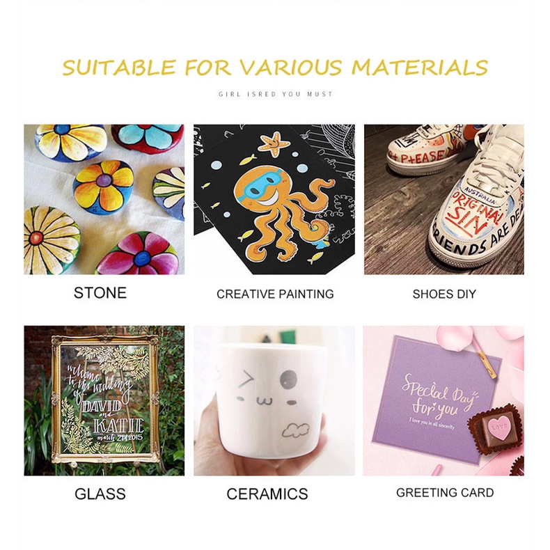 Bút Đánh Dấu 15 Màu Sắc Ánh Kim Dùng Trang Trí Sổ Tay DIY