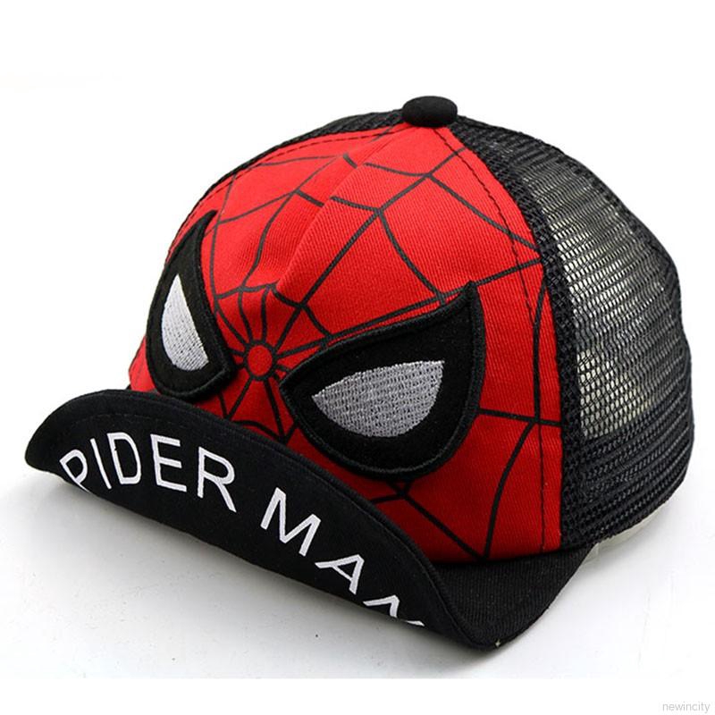 Mũ lưỡi trai in hình Spiderman cho trẻ em