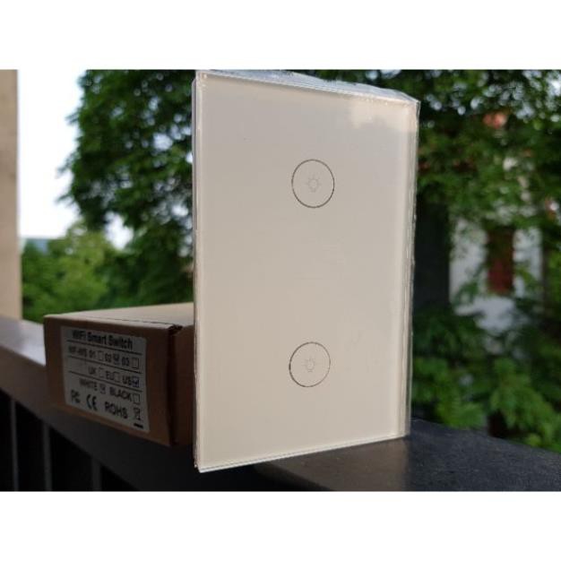 Công tắc cảm ứng Tuya chữ nhật 2 nút - Hỗ Trợ Google Assistant, Alexa, Hass