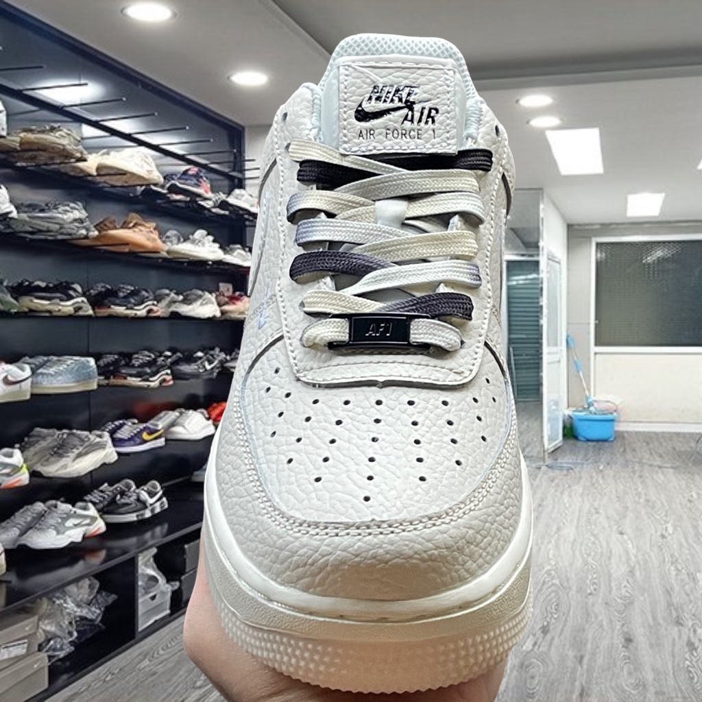 Giày _Nike Air Force 1 Low Brook.Lyn Sail Black, Giày thể thao AF1 Màu Be Đế Âm Dương 2 Màu Cực Hot 2023 - Yabi_boutique