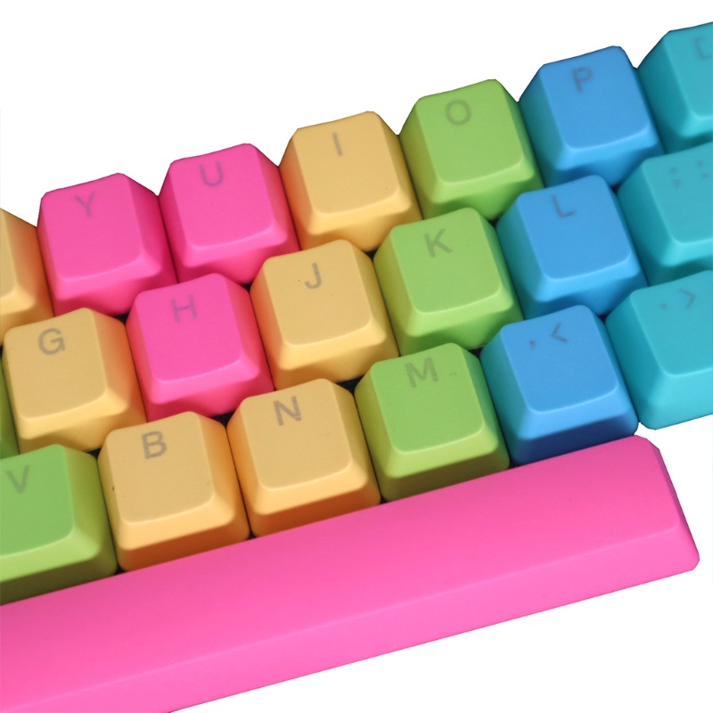Bộ Phím Rời PBT 39 Phím Dày Màu Cầu Vồng Cho Trò Chơi Cherry