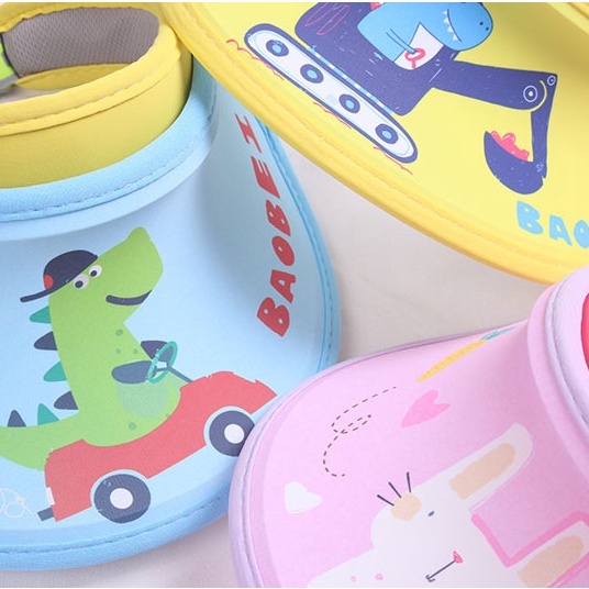 HAT09.14 Mũ Nửa Đầu Che Nắng, Mũ Lưỡi Trai Hở Chóp Hoạt Hình Dễ Thương Cho Bé