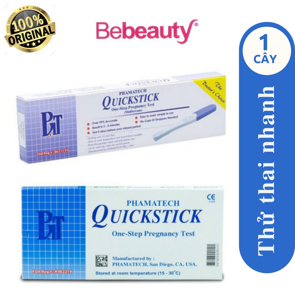 Que và bút thử thai nhanh QuickStick midstream