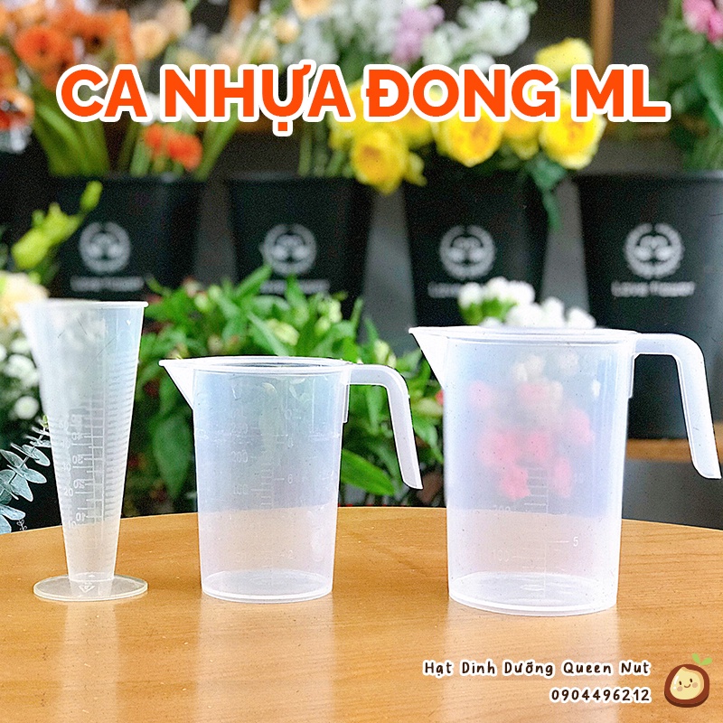 Cốc đong chia vạch bằng nhựa 100ml/ 250ml/ 500ml - Đong nước, sữa, làm bánh