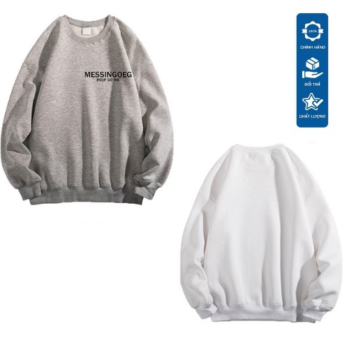 Áo Sweater nam, nữ form rộng vải nỉ bông dày dặn, unisex phong cách hàn quốc