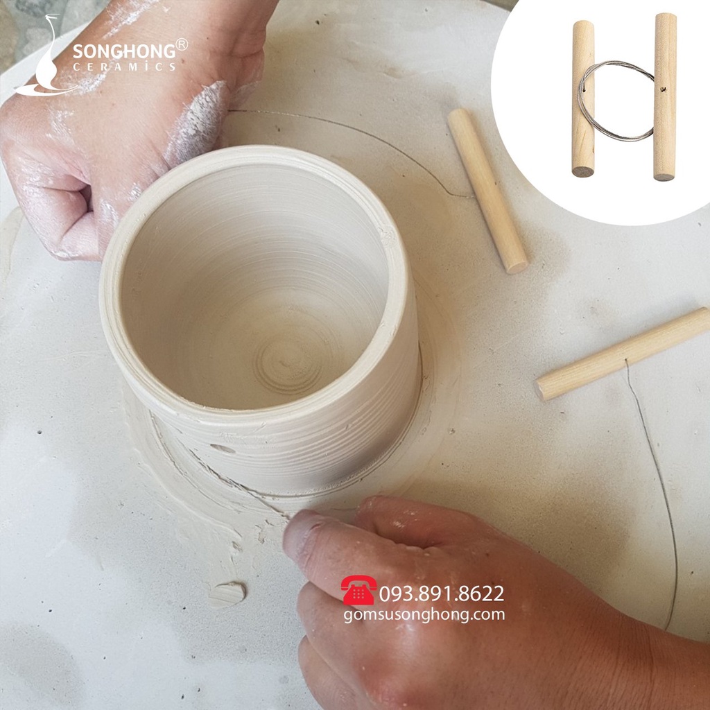 Dụng Cụ Cắt Đất Làm Gốm Thủ Công SHLG-01 Dây Cắt Đất, Điêu Khắc Đất Sét Chuyên Dụng