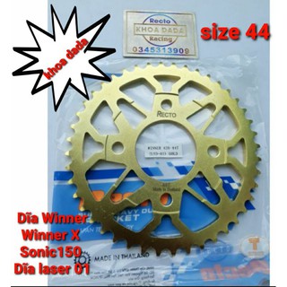 Dĩa Winner/Winner X/Sonic 150 Recto, size 44, dĩa vàng,  công nghệ laser 01