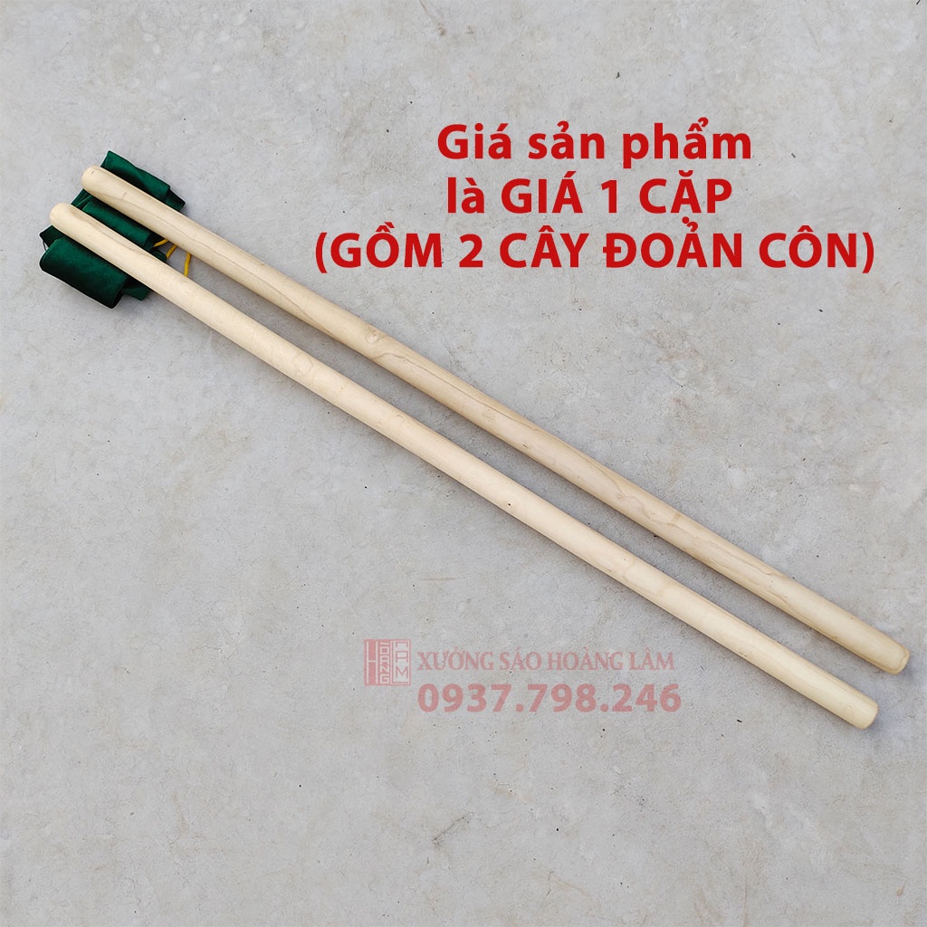Gậy tập võ thuật Song Đoản Côn gỗ Bạch lạp 80 cm dùng tập thể dục, Kungfu chuyên nghiệp