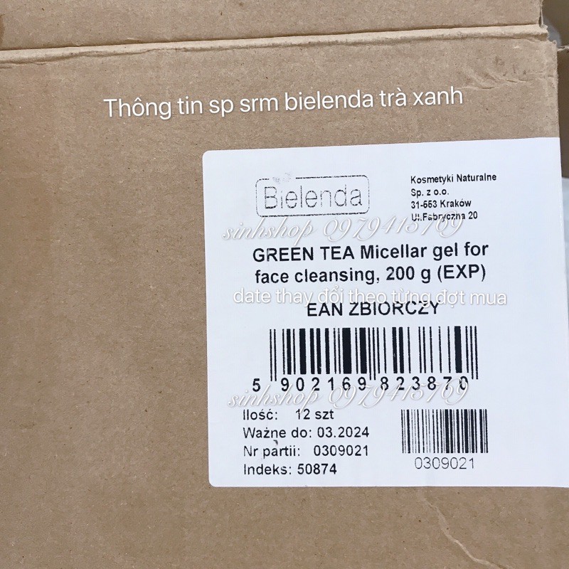Sữa Rửa Mặt Bielenda Green Tea Trà Xanh dành cho dầu mụn 200ml