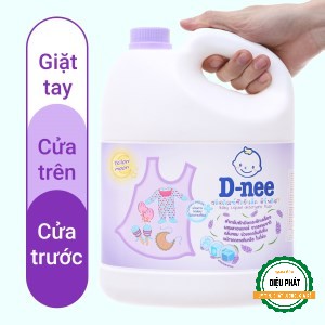 ⚡️ Nước Giặt Cho Bé D-nee Yellow Moon Tím Chống Ẩm Mốc Can 3 Lít