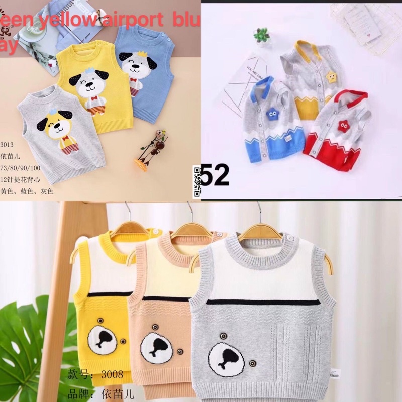 Áo ghile len Quảng Châu cho bé trai, bé gái