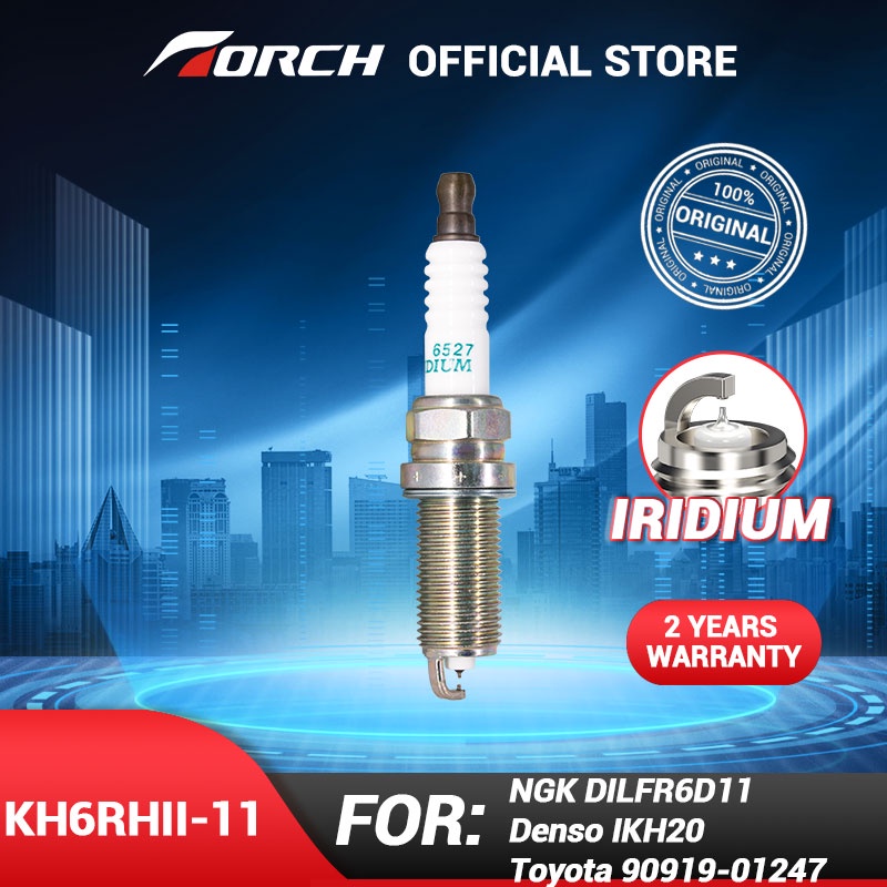 NGK DILFR6D11 Đèn pin thay thế đôi Iridium Bugi KH6RHII-11 Bosch 0242236605 Denso 3426 / 5344 / FK20