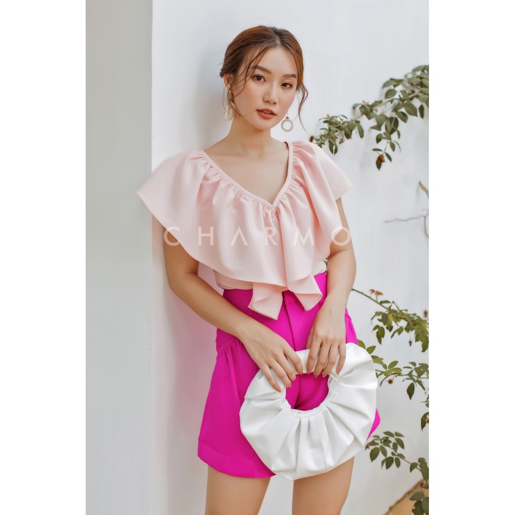 Quần ngắn CHARMO chất tafta tone màu pastel dễ phối đồ Tafta Short