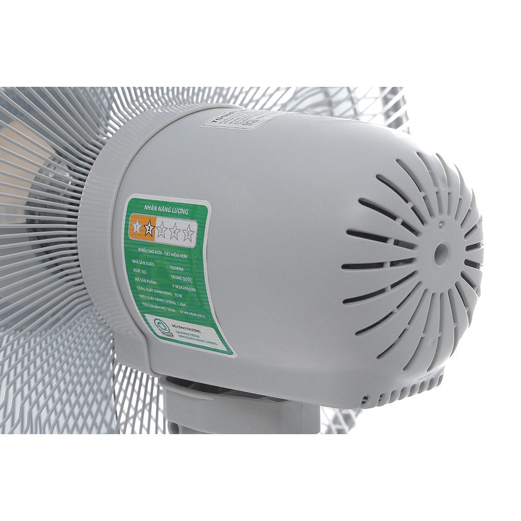 Quạt treo tường 3 cánh có remote điều khiển từ xa màu xám Toshiba F-WSA20VN 55W - Hàng chính hãng