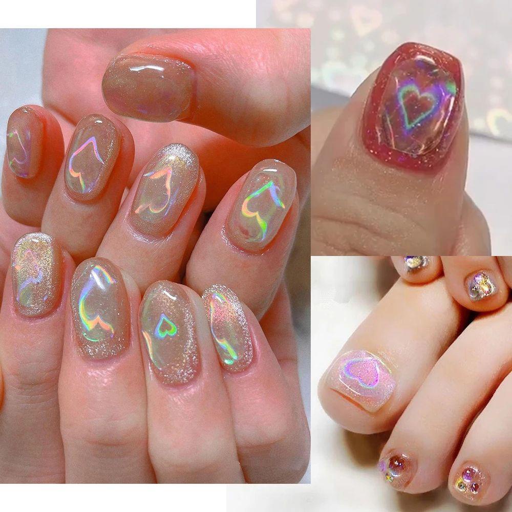 LILYES Giấy Foil Hologram Dán Móng Nghệ Thuật