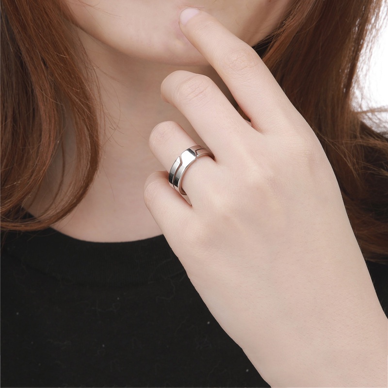 Nhẫn Thời Trang Bằng Thép Không Gỉ Thiết Kế Đơn Giản Cho Nam Và Nữ