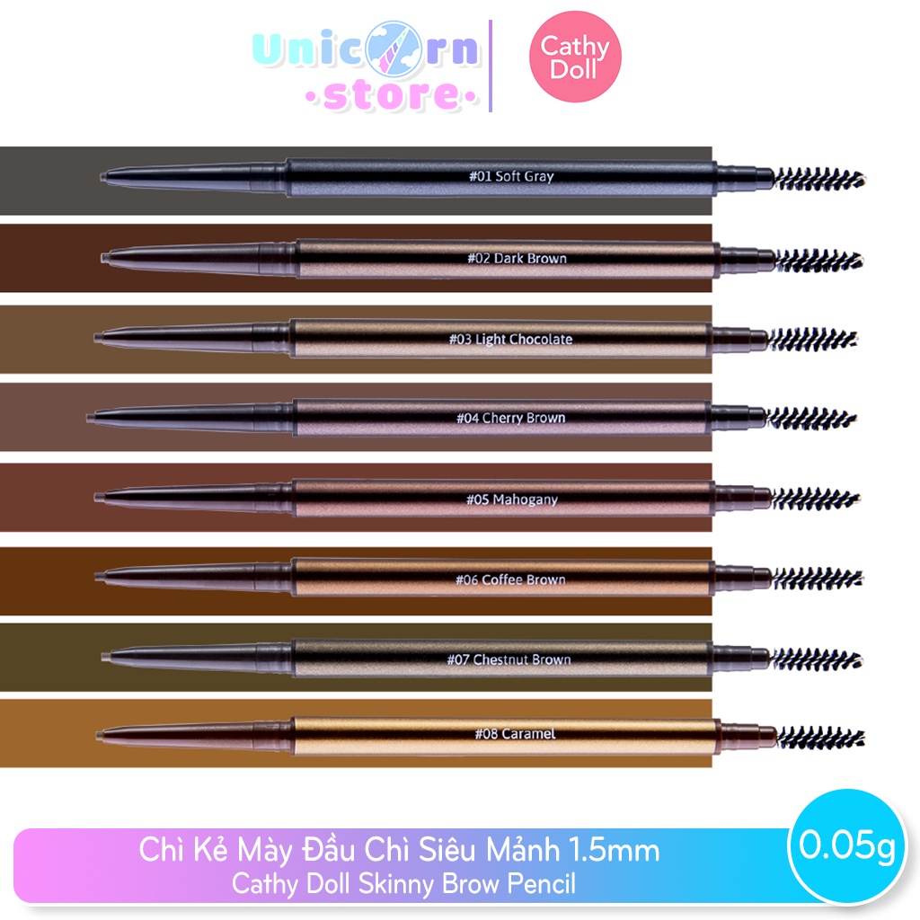 Chì Kẻ Mày Đầu Chì Siêu Mảnh 1.5Mm Cathy Doll Skinny Brow Pencil 0.05G