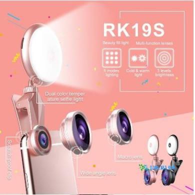Đèn Flash Hỗ Trợ Chụp Ảnh Selfie Rk19S Xoay 360 Độ Cho Iphone Android | BigBuy360 - bigbuy360.vn