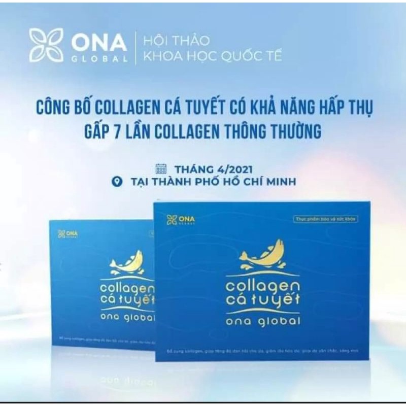 Combo 5 hộp Collagen cá tuyết ONA gobal nhập khẩu chính hãng từ Na Uy-giúp da săn chắc-sáng mịn-căng hồng hào