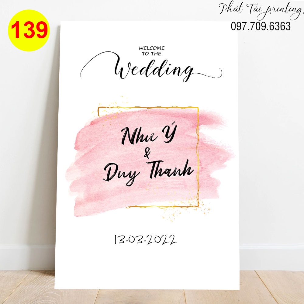 MS 139 - Bảng Welcome trang trí đám cưới