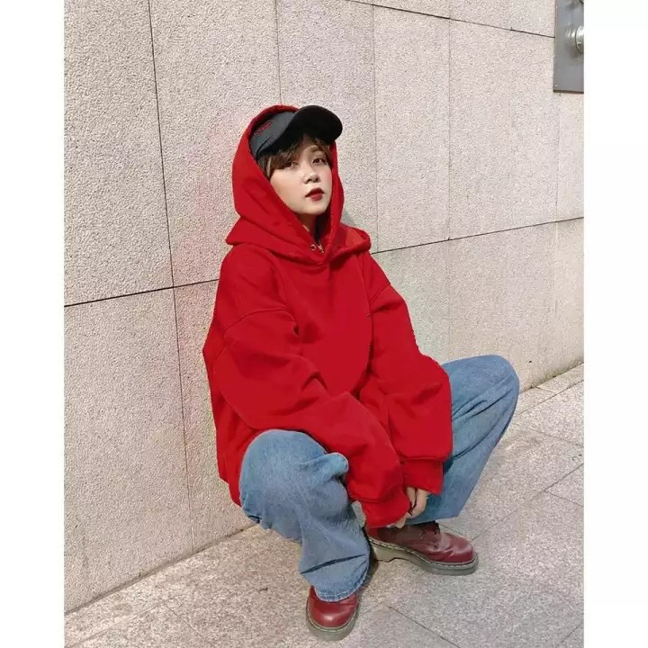 Áo Hoodie Trơn Màu Đỏ - Hoodie Red Basic