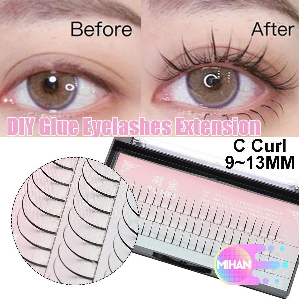 [Hàng mới về] Hộp 60 Cụm Lông Mi Giả Nối Trang Điểm Tự Nhiên Thời Trang Cho Nữ