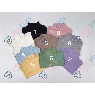 Áo dài tay thun lạnh cổ 3 phân cho bé - hàng loại 1