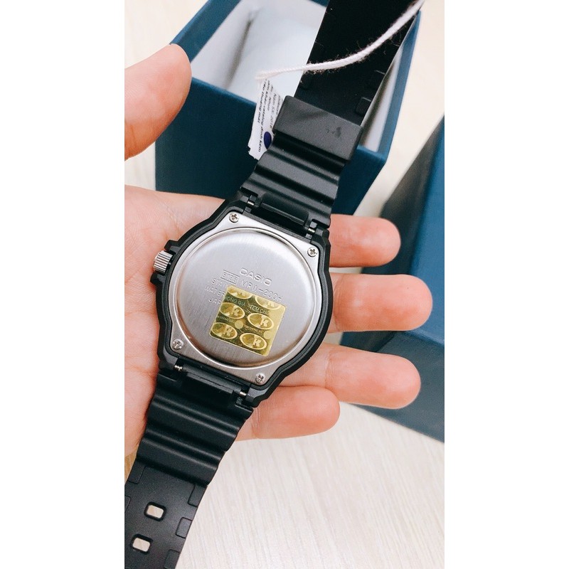 - Đồng hồ kim Casio nam nữ MRW-200H-5BVDF dây nhựa - chống nước WR100M- Viền khung xoay hẹn giờ