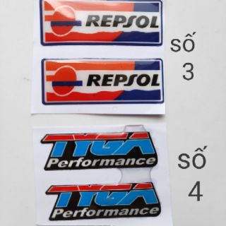 Tem chữ logo nổi (1 cặp)