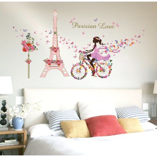 Decal dán tường Paris Love