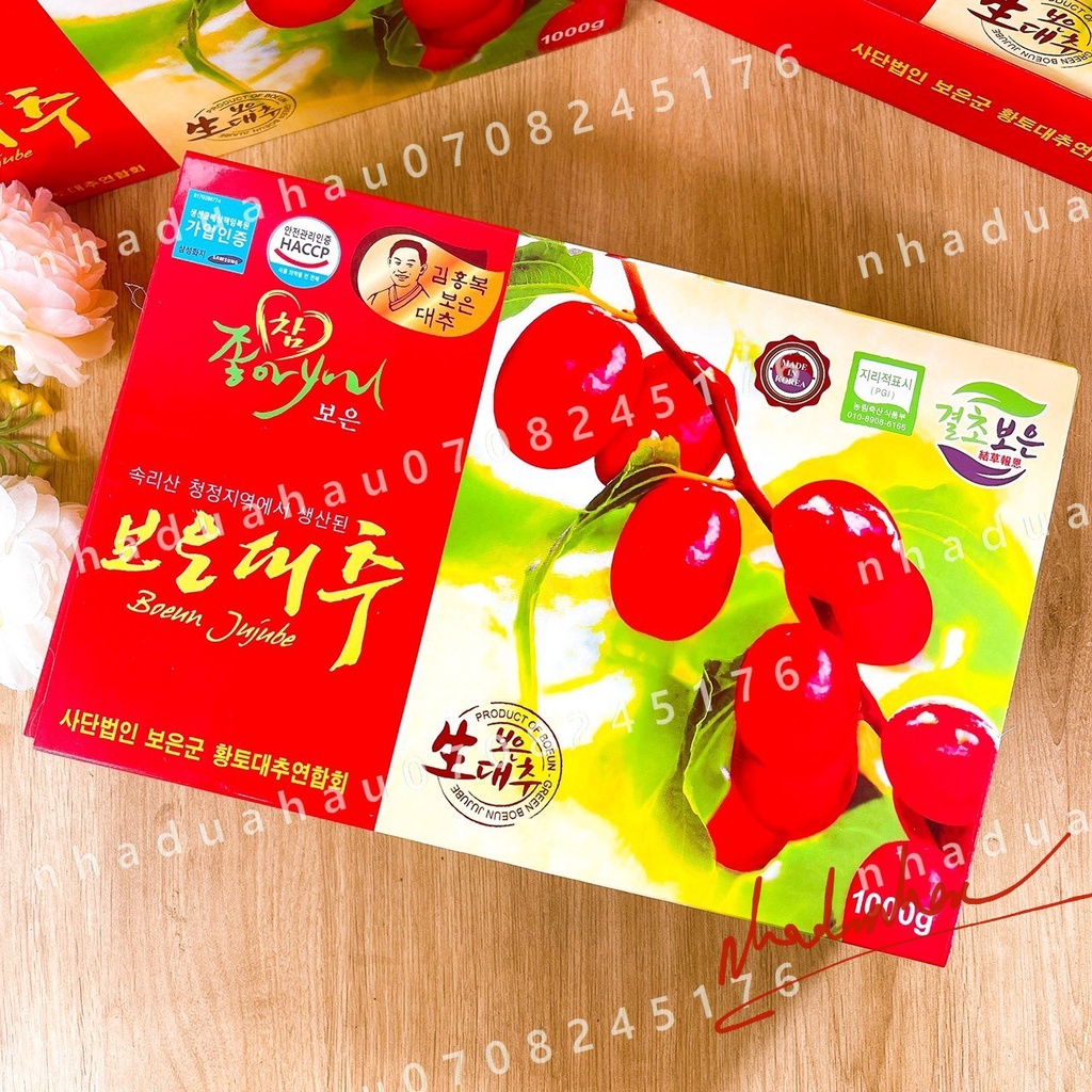 Táo đỏ sấy lạnh nguyên chất Hàn Quốc hàng loại 1 chất lượng cao hộp 1kg