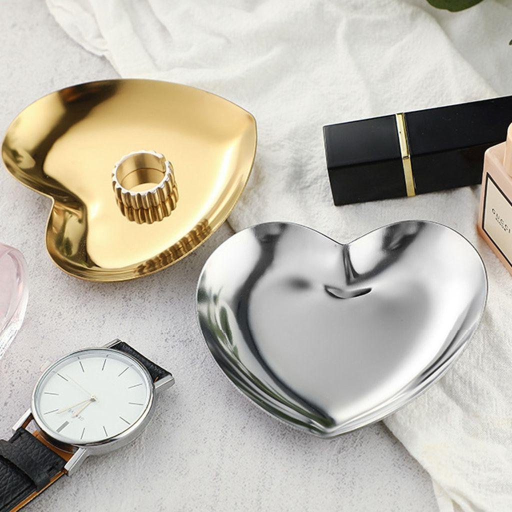AUGUSTINA 1 Khay Đựng Nhẫn Hình Trái Tim Nhiều Màu Sắc